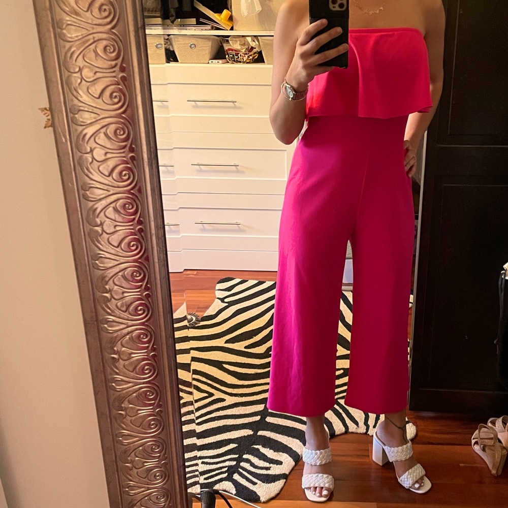 Hot pink jumpsuit like new